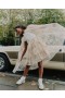Kids Cream Sequin Tulle Cape | Self Portrait