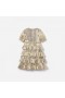 Kids Gold Metallic Frill Dress | Self Portrait