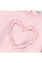 Kids Pink Jersey Ruffle Heart Top | Self Portrait