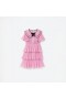 Kids Pink Scallop Collar Chiffon Dress | Self Portrait