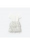 Kids White Jersey Sequin Tulle Mini Dress | Self Portrait