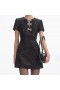 Women Black Boucle Bow Mini Dress | Self Portrait Dresses