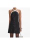 Women Black Boucle Pearl Trim Mini Dress | Self Portrait Dresses