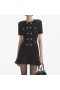 Women Black Buttoned Knit Mini Dress | Self Portrait Dresses