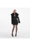 Women Black Faux Fur Collar Coat | Self Portrait Outerwear