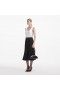 Women Black Flared Denim Midi Skirt | Self Portrait Bottoms