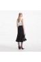 Women Black Flared Denim Midi Skirt | Self Portrait Bottoms