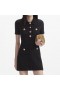 Women Black Jewel Button Knit Mini Dress | Self Portrait Dresses