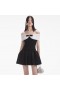 Women Black Knit Bow Mini Dress | Self Portrait Dresses