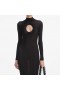 Women Black Knit Cut Out Maxi Dress Black | Self Portrait Dresses