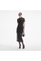 Women Black Lace Diamante Midi Dress | Self Portrait Dresses