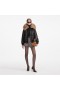 Women Black Leather Shearling Collar Jacket | Self Portrait Outerwear