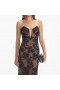 Women Black Rhinestone Lace Maxi Dress | Self Portrait Dresses