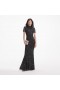 Women Black Square Rhinestone Mesh Maxi Dress | Self Portrait Dresses