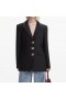 Women Black Taffeta Blazer | Self Portrait Outerwear