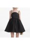 Women Black Taffeta Embellished Mini Dress | Self Portrait Dresses