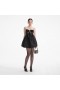 Women Black Taffetta Diamante Mini Dress | Self Portrait Dresses