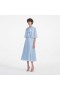 Women Blue Chiffon Cape Midi Dress Blue | Self Portrait Dresses