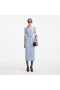 Women Blue Crepe Button Midi Dress | Self Portrait Dresses