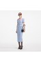 Women Blue Crepe Button Midi Dress | Self Portrait Dresses