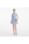 Women Blue Flower Lace Mini Dress | Self Portrait Dresses