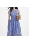 Women Blue Lace Cut Out Midi Dress | Self Portrait Dresses