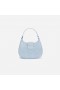 Women Blue Rhinestone Denim Cresent Bag | Self Portrait Denim