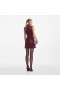 Women Bordeaux Satin Mini Dress | Self Portrait Dresses