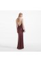 Women Brown Satin Maxi Dress | Self Portrait Dresses