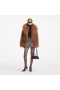 Women Brown Shearling Jacket | Self Portrait Outerwear