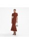 Women Brown Square Rhinestone Mesh Midi Dress | Self Portrait Dresses