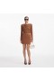 Women Brown Textured Knit Jacket | Self Portrait Co-Ords