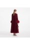 Women Burgundy Chiffon Feather Midi Dress Red | Self Portrait Dresses