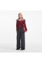 Women Burgundy Diamante Collar Knit Jacket | Self Portrait Knitwear