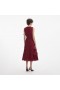 Women Burgundy Lace Buttoned Midi Dress | Self Portrait Dresses
