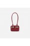 Women Burgundy Leather Shoulder Bag | Self Portrait Handbags