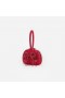 Women Burgundy Rhinestone Top Handle Clutch Bag | Self Portrait Handbags