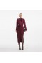 Women Burgundy Satin Midi Dress | Self Portrait Dresses