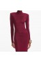 Women Burgundy Viscose Knit Maxi Dress | Self Portrait Dresses