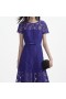 Women Cobalt Lace Midi Dress | Self Portrait Dresses