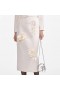 Women Cream 3D Flower Satin Midi Skirt | Self Portrait Co-Ords