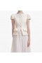 Women Cream Boucle Bow Detail Midi Dress | Self Portrait Dresses