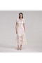 Women Cream Cord Lace Bow Midi Dress White | Self Portrait Dresses