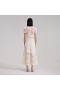 Women Cream Cord Lace Bow Midi Dress White | Self Portrait Dresses