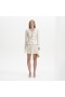 Women Cream Metallic Boucle Mini Jacket Dress | Self Portrait Dresses