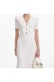 Women Cream Pointelle Knit Midi Dress Cream | Self Portrait Dresses