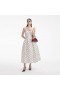 Women Cream Polka Dot Taffeta Midi Dress | Self Portrait Dresses