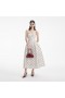 Women Cream Polka Dot Taffeta Midi Dress | Self Portrait Dresses