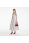 Women Cream Polka Dot Taffeta Midi Dress | Self Portrait Dresses