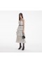 Women Cream Polka Dot Tiered Midi Dress | Self Portrait Dresses